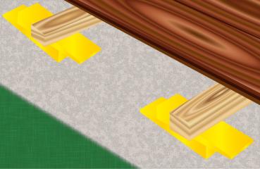 Preview: Kunststoff Rastkeil 150x45x25 Farbe gelb max.2200kg, 6 Stück