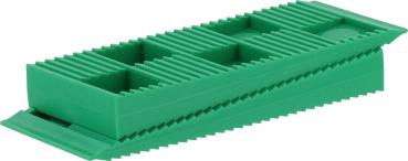 Kunststoff Rastkeil 80x30x10mm Farbe grün max.200kg, 30 Stück vorne