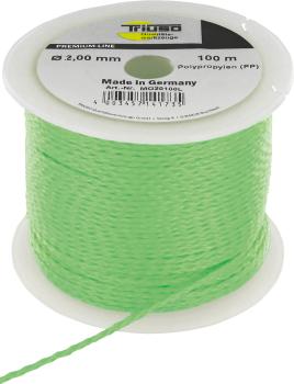 Leucht-Maurerschnur 2,0mm/100m Polypropylen, grün-fluoreszie. vorne