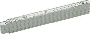 Meterstab 200 cm, weiß, Kunststoff vorne