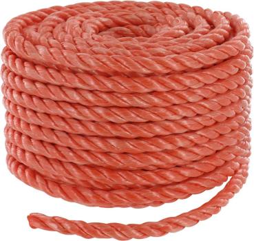 Mehrzweckseil 20m, 8mm, orange Polypropylen vorne