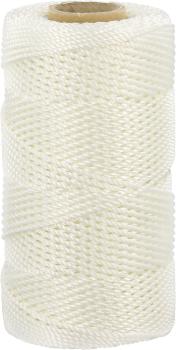 Maurerschnur weiß 1,3mm/100m, Doppelkreuzwicklung auf Spule vorne