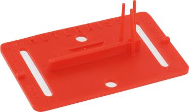 Meterriss-Plakette, m.Pinsel, selbstklebend, rot vorne