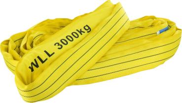 Rundschlinge, 3t, 2,5m, gelb aus Polyester als Endlosstrang vorne