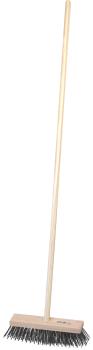 Stahldrahtbesen 30x7cm, 6-rhg Stahldraht 0,5mm, mit Stiel vorne