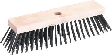 Stahldrahtbesen 30x7 cm,6-rhg. Stahldraht 0,5 mm,Besatzh.70mm vorne