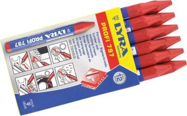 Signierkreide,Forst,rot 12St. papiert vorne