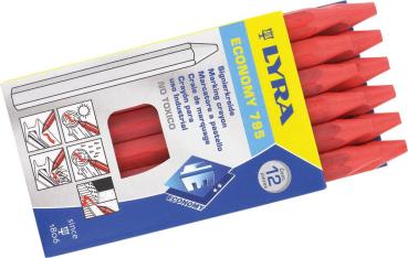 Signierkreide gelb 12 Stück unpapiert vorne