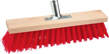 Straßenbesen 40 cm, ohne Stiel rote Kunstb.m.Stielhalter 28mm vorne