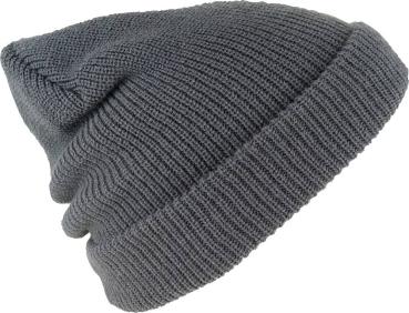 Strick-Beanie, grau, 27cm 100% Polyacryl vorne