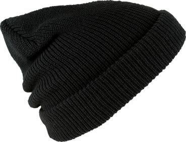 Strick-Beanie, schwarz, 27cm 100% Polyacryl vorne