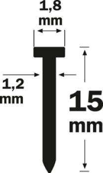 Preview: Nägel Typ Brad 1,2 / 15 mm 1000 Stück