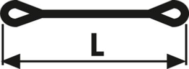 Preview: Hebeband 2t, 3m, grün Polyester, 2-lagig