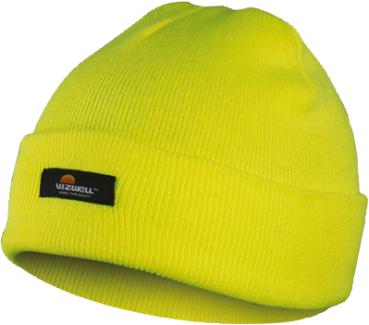 Warnschutz-Wintermütze, Gelb 100% Acryl, VW21503 vorne