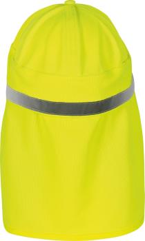 Preview: Warnschutz-Kappe Gelb UV-50, mit Nackenschutz
