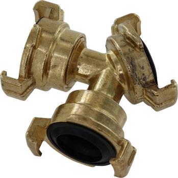 Schnell-Y-Verteilerstück Messing vorne