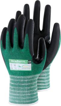 XC-Cut-B grün mel., Gr. 08 UHMWPE,Nitril,Hitzesch.,Touch vorne