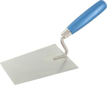 Maurer-u.Stukkateurkelle 160mm mit Schwanenhals, Edelstahl vorne