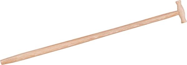 Spaten-Gabelstiel m. T-Griff 95 cm, gebogen, gesp.+gebohrt vorne