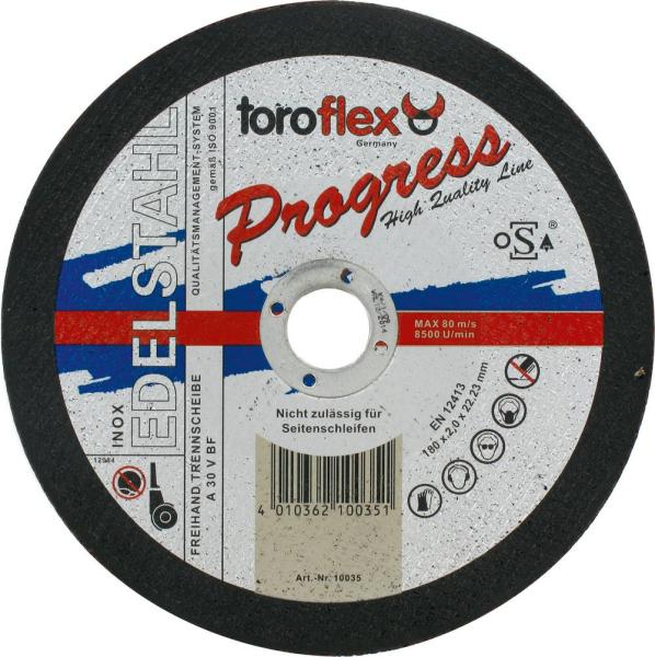 Trennscheibe Inox 180mm ""Toroflex"" 180x2,0x22,23mm vorne""