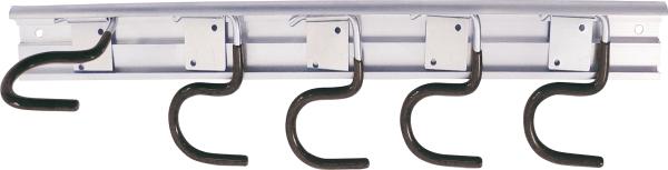 Geräteleiste aus Aluminium, beschichtete Metallhaken, 40cm vorne