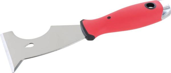 Multifuntionsspachtel 5 in 1 Edelstahl,2K-Griff,rot-schwarz