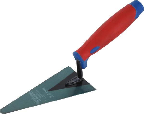 Italienische Maurerkelle 140mm ger.Hals,geschliffen,2-K-Griff vorne