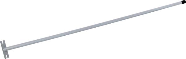 Stahlrohrstiel 140cm m. Platte und Befestigungslöcher vorne