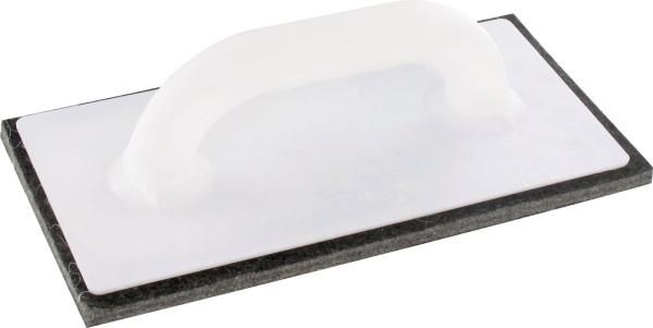 Kunststoffreibebrett 14x28 cm mit Filzbelag vorne