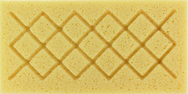 Fliesenwaschbrett profiliert 14x28cm, Hydroschwamm 30mm