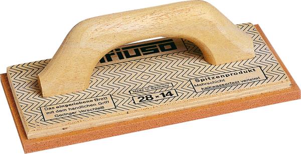 TRIUSO-Reibebrett 14 x 28 cm mit rotem B.10 mm vorne