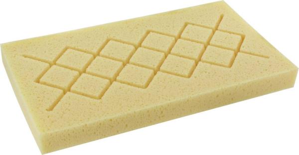 Hydro-Schwamm 30mm, rauten- förmige Aussparung, 280x140mm vorne