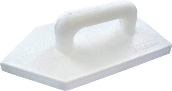 Styropor-Reibebrett 18x32cm, spitz, Stärke 22mm vorne