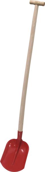 Emsländer Schaufel 26x22cm rot mit Eschen-T-Stiel 110cm vorne