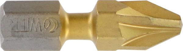 BIT PH2 Bitflex TIN, 1 Stück 25mm,mit Dämpfungszone,"Witte"