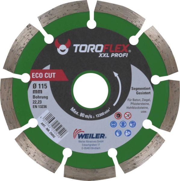 Dia-Scheibe DIY segment. 115mm Eco-Cut, gesintert vorne