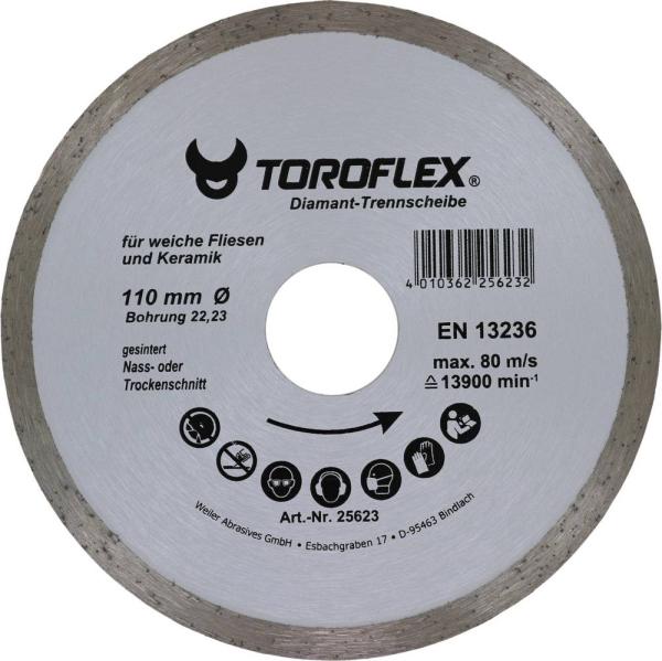 Fliesendiamantscheibe DIY, 110x22,2 mm vorne