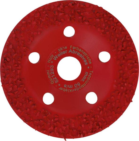 HM-Schleifteller 125mm, K24 f.Gummi,Holz,Teppichbodenkle. vorne