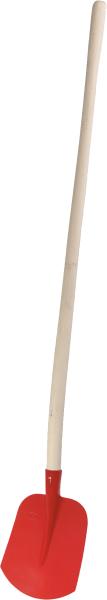 Holländer Schaufel 30x25cm,rot mit Buchenstiel 130cm vorne