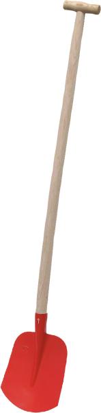 Holländer Schaufel 30x25cm,rot m.T-Griffstiel 110cm vorne