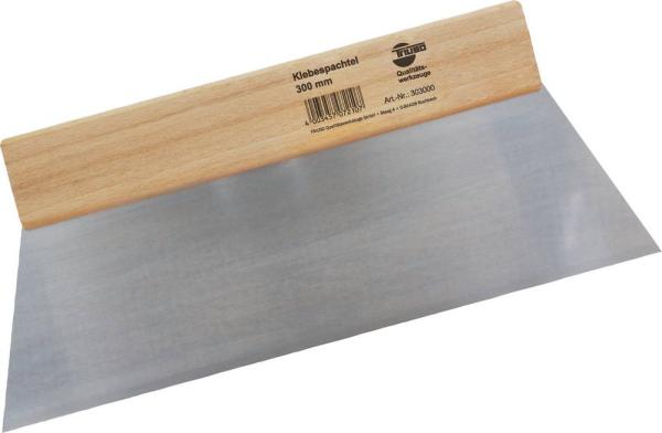 Glättespachtel 300 mm, Blatt 0,4 mm dick, mit Holzgriff vorne