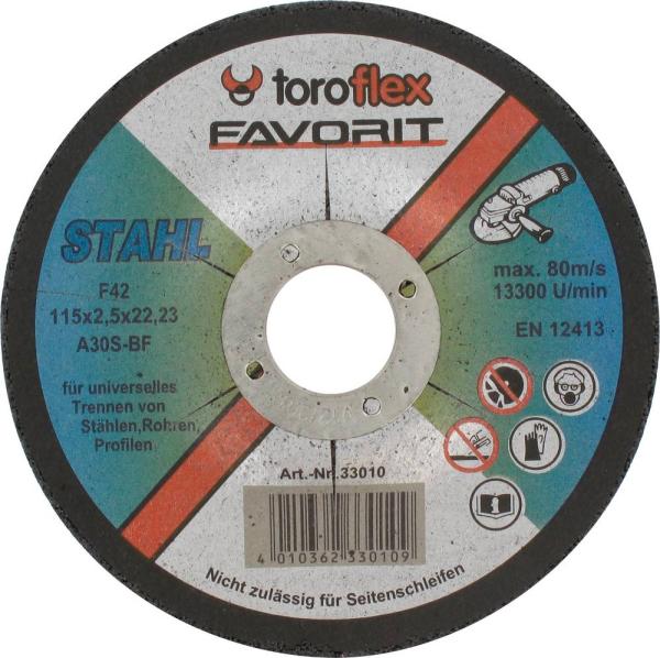 Trennscheibe, Metall, 115mm, 5er Pack, 115x3x22mm vorne