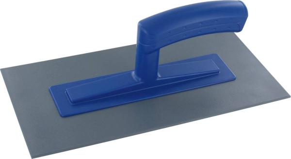 Kunststoff-Glättekelle 3 mm, 28 x 14 cm, mit blauem Griff vorne