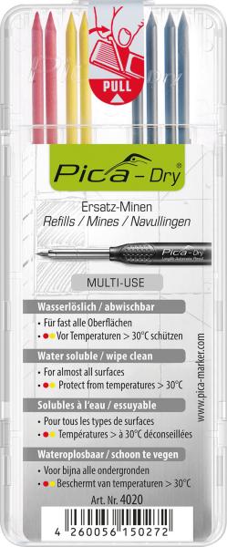 PICA-DRY Ersatzminen Basic 4xgrau, 2xrot, 2xgelb