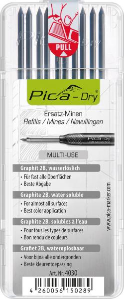 PICA-DRY Ersatzminen Basic 4xgrau, 2xrot, 2xgelb vorne