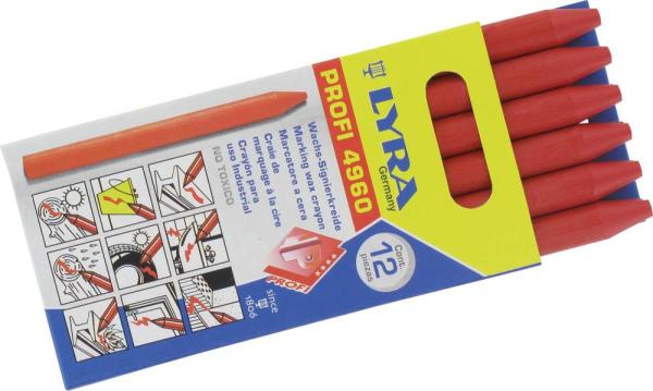 Signierkreide 100x8,5mm, blau Profi, 12 Stück im Pack vorne