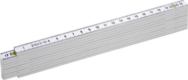 Meterstab 200cm, weiß, Kunst- stoff vorne