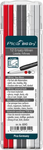 Ersatzminen rot für BIG DRY Marker, 12 Stück/Etui vorne