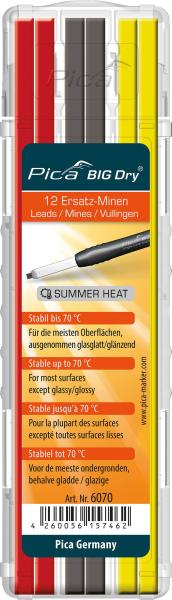 PICA-BIG-DRY Minenset ""Summer Heat"",4xrot,4xgelb,4xgraphit vorne""