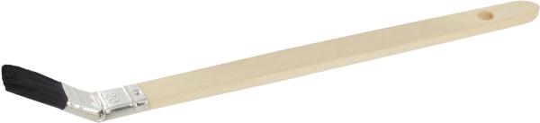 Plattpinsel gebogen 15mm Naturborste, Hartholzstiel vorne